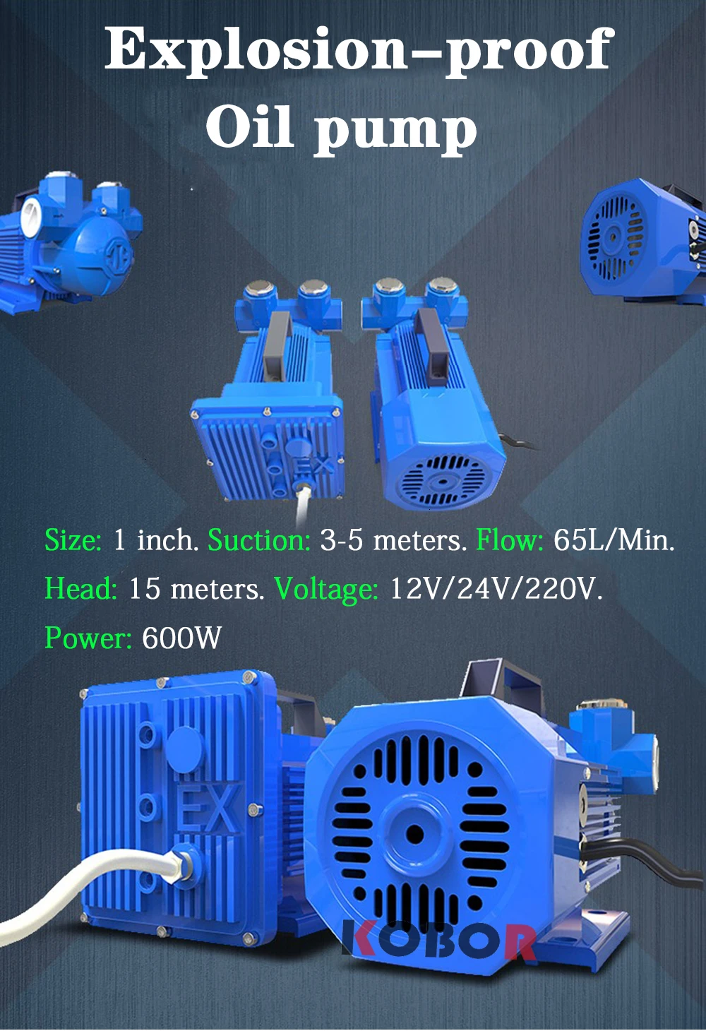12V 24V бензиновый насос с взрывозащищенной системой самовсасывающий Электрический масляный микронасос насос дизельного топлива 600 Вт 60l/мин