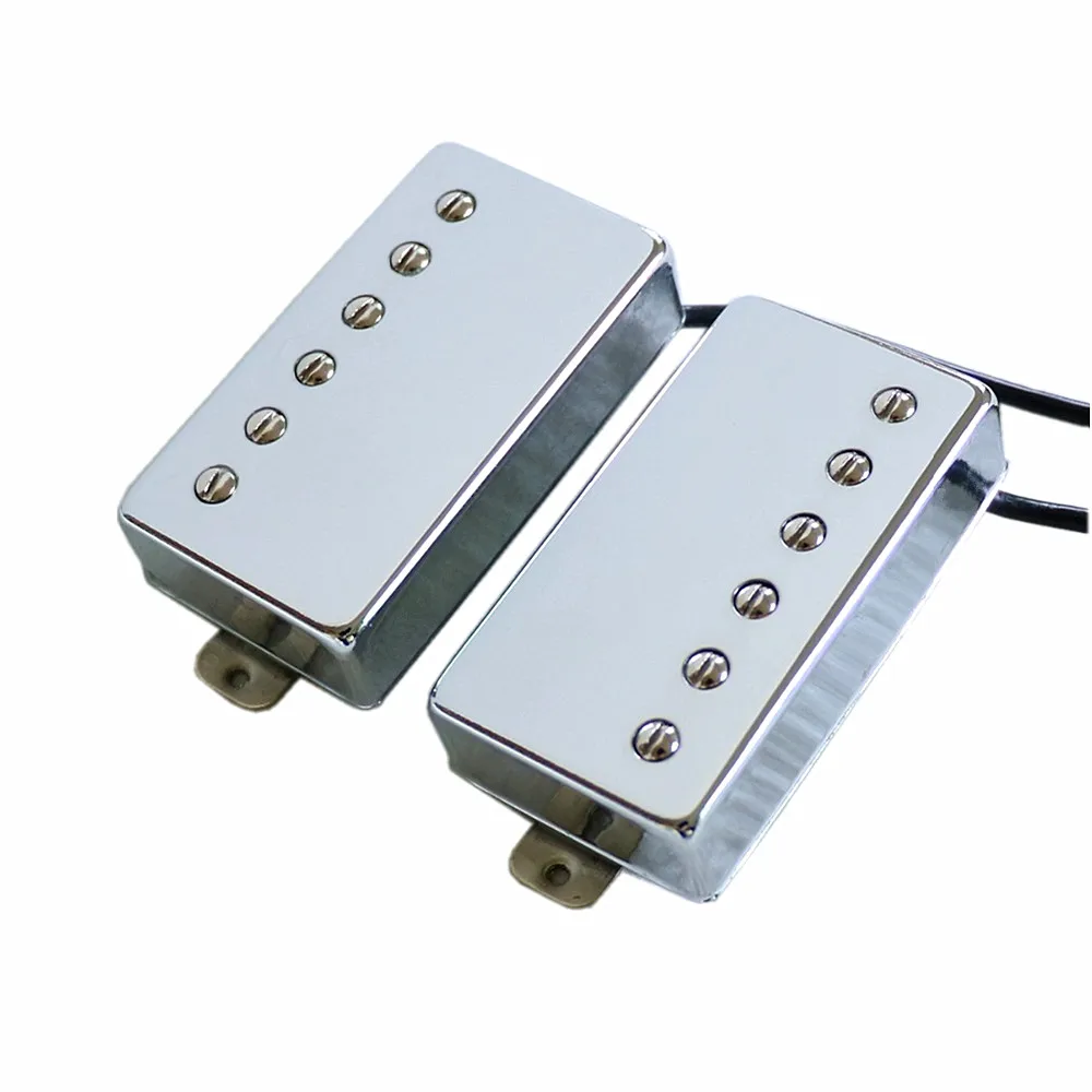 Гитарный пикап PAF style chrome Alnico 2 lp с никелевой серебряной пластиной электрогитара
