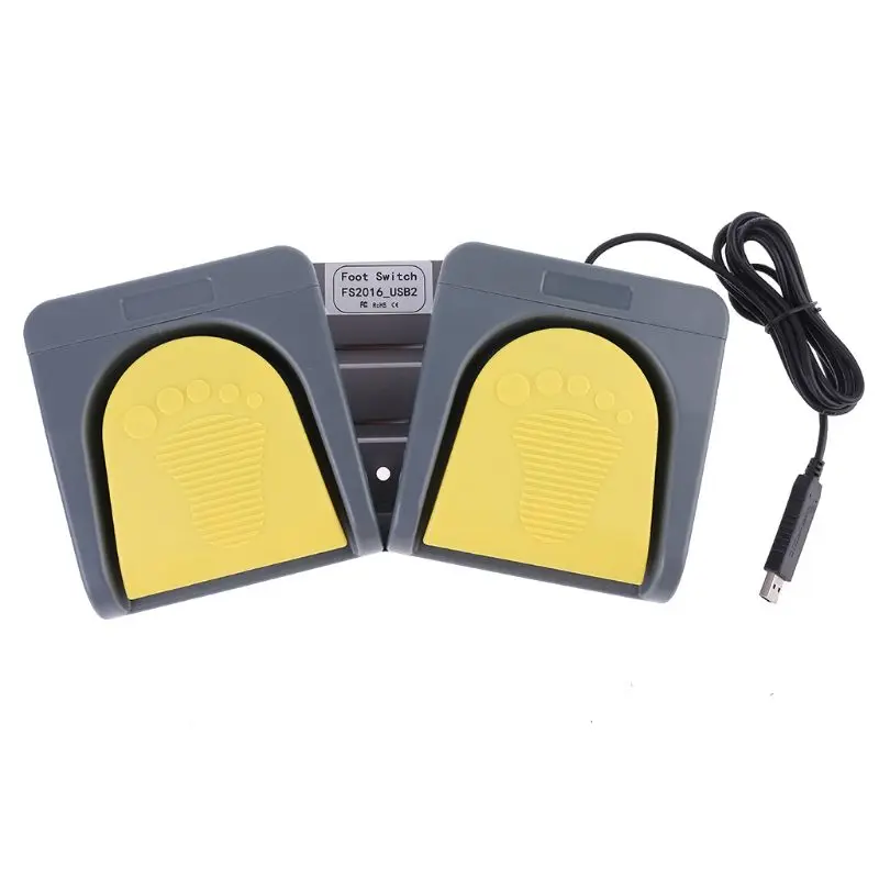 

USB 2 Foot Switch Control Multimedia Keyboard Gamepad Mouse String Action Pedal