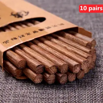 

Hotel Household Chopsticks 10 Pairs of Household Loaded Wood Without Paint Waxing Japanese-style