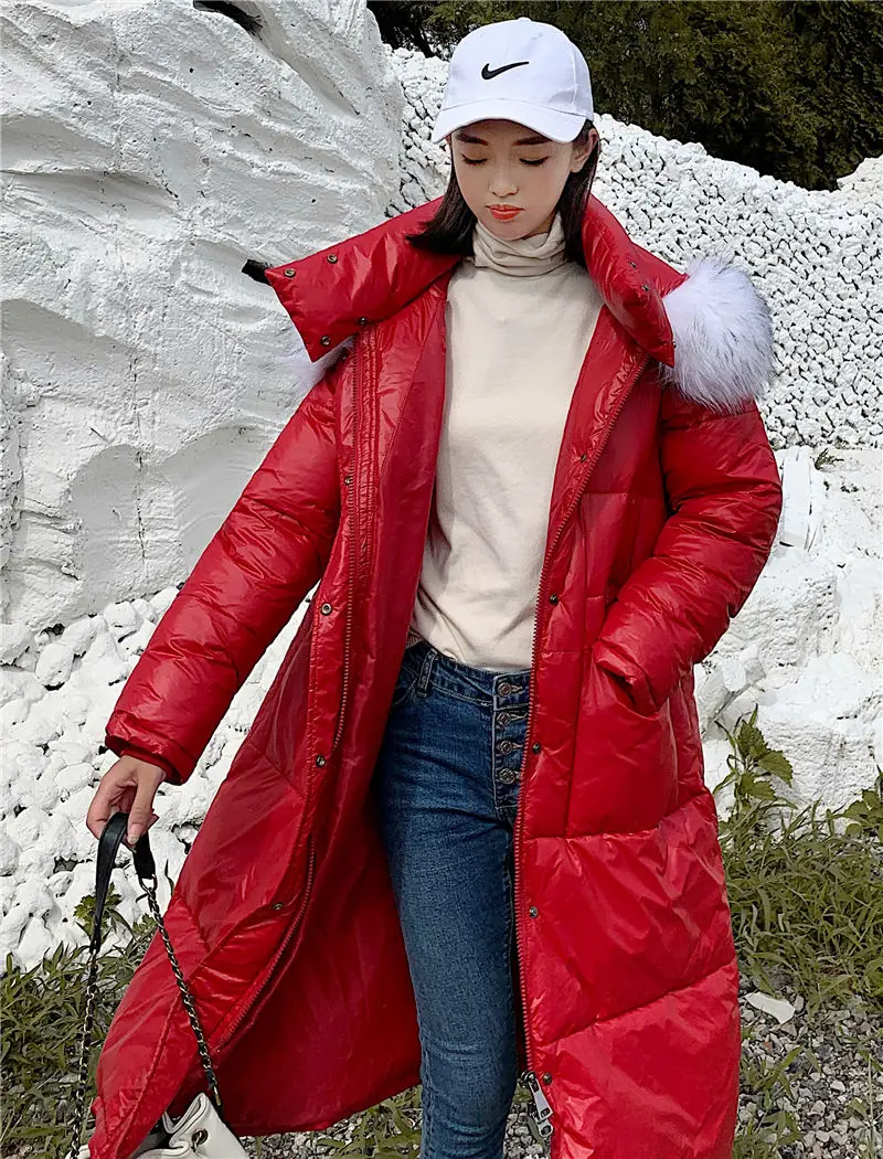 Women Winter Long Parka Fashion Space Cotton Padded Warm Thicken Jacket Coat Ladies Coat Long Outwear