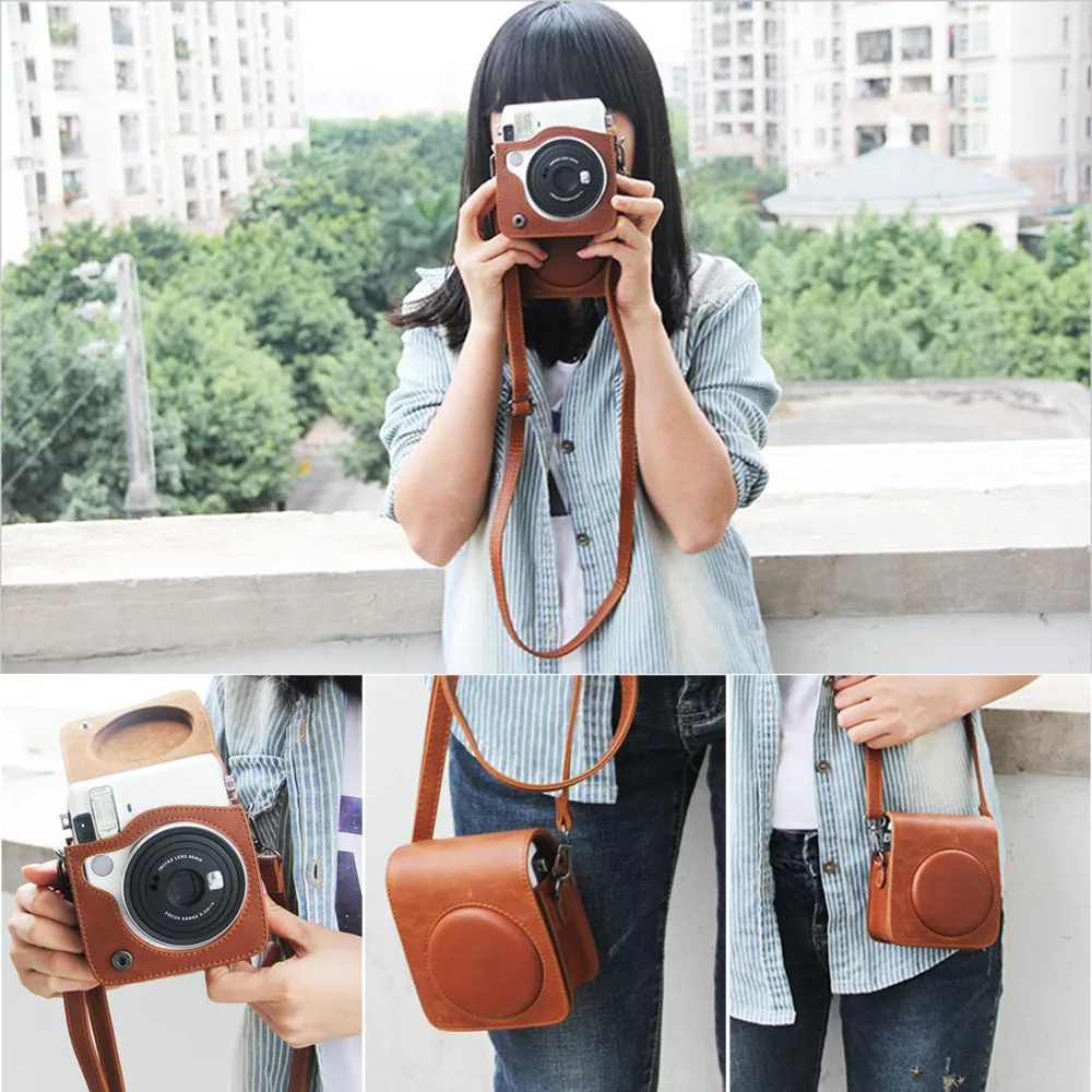 Высококачественная сумка на плечо из искусственной кожи для камеры Fujifilm Fuji Instax Mini 70 Polaroid чехол для камеры защитный чехол