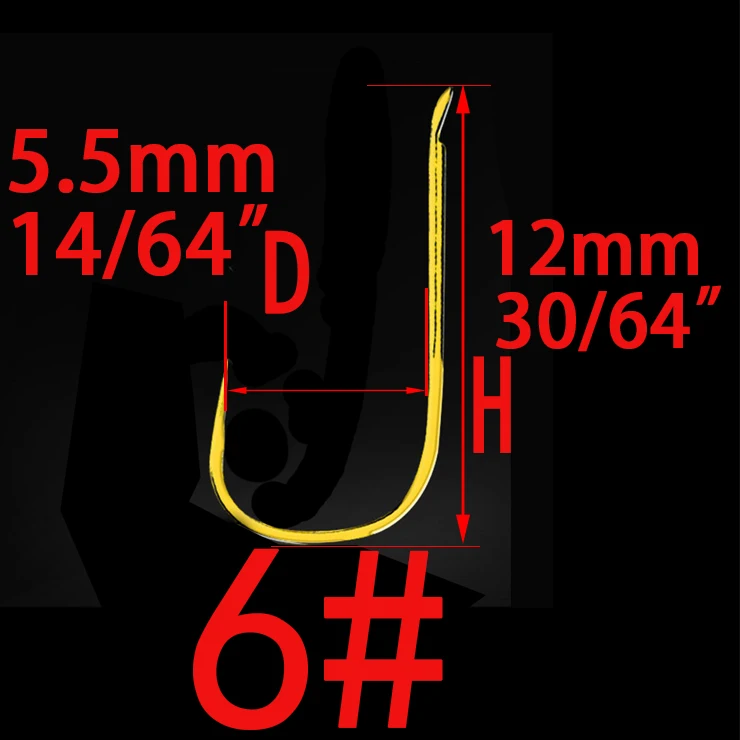 Non-barb Hook Size 6 100 шт. Размер#1-8# из высокоуглеродистой стали круглые крючки для ловли рыбы, пресноводные рыболовные крючки с отверстием, крепкие рыболовные снасти для карпа - Цвет: Non-barb Hook Size 6
