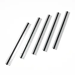 10 rangées d'aiguilles droites simples, pas de 2.54mm, 40p, une rangée d'aiguilles ordinaires 