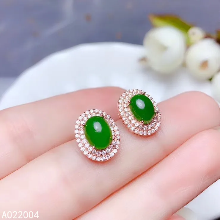 Женские серьги гвоздики KJJEAXCMY Серьги Из Инкрустированного серебра с