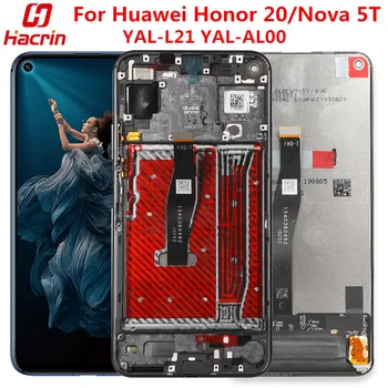 

For Huawei Honor 20 Nova 5T LCD Display+Touch Screen With Frame Touch Panel Digitizer Repair for Huawei Nova 5T YAL-L21 YAL-AL00