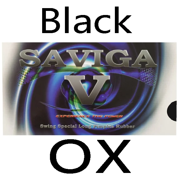 Black SAVIGA V Длинный Pips-Out Настольный теннис PingPong Резина без губки Topsheet OX - Цвет: Black