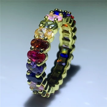 925 Sterling silver Eternity Wedding/Engagement Rings 23