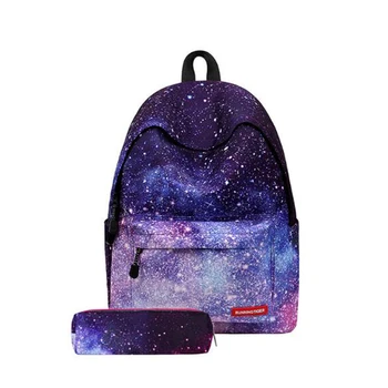 

Women's bag Female Backpack Fashion Feminina Travel Bag Pack Schoolbag Stars Universe Space Printing for Teenage Girls Bookbag