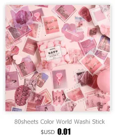 Cute Transparent Mini Loose-leaf Notebook Creative Portable Pocket Hand Book 3 Ring Binder Kawaii School Supplies Stationery