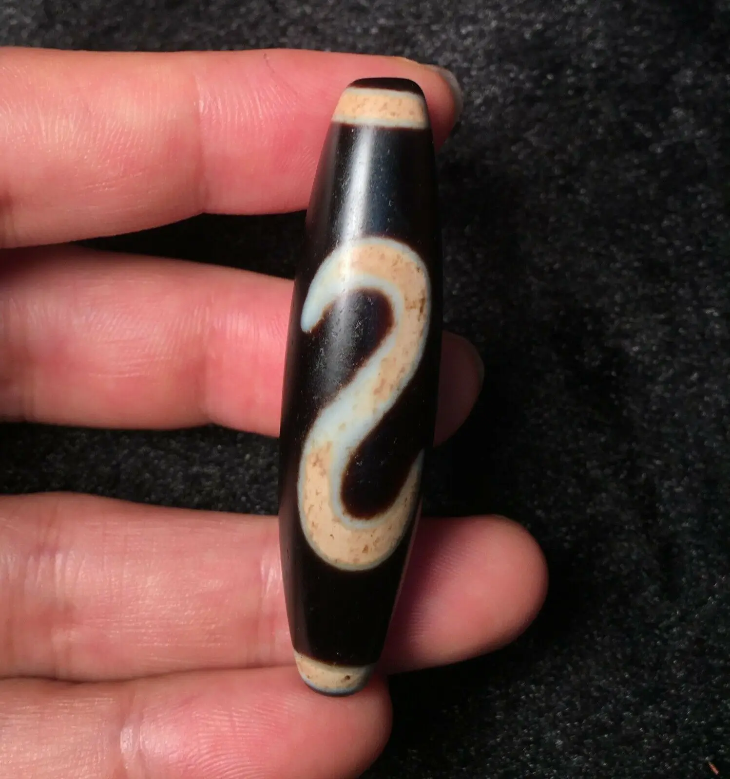 Energy Magic Тибетский Старый Агат OM True Words S Money Hook бусины дзи Amulet 60 мм A LKbrother | Украшения