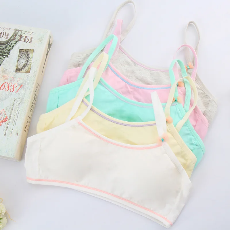 2pcs NEW design Kids Girls Underwear Adjustable Bra Vest Children Cotton Blended Underclothes Undies Clothes new year gift