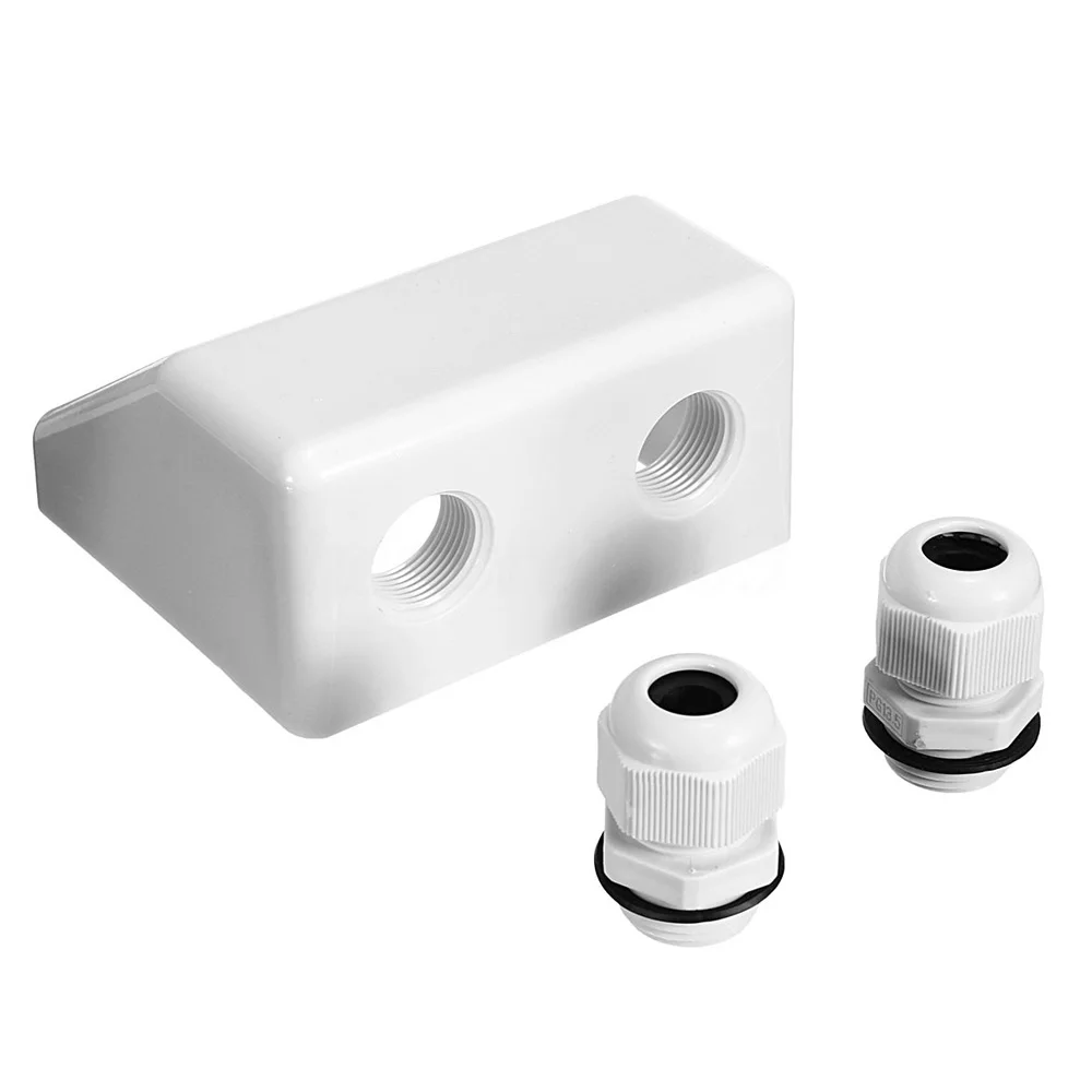 

1 * White IP66 Roof Solar Panel Double Cable Entry Gland Box Fits Caravan Boat