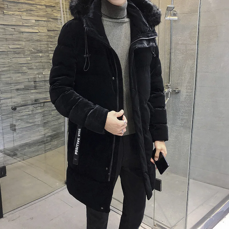 Мужская зимняя теплая куртка X-long, мужская зимняя куртка с капюшоном, толстая парка, верхняя одежда