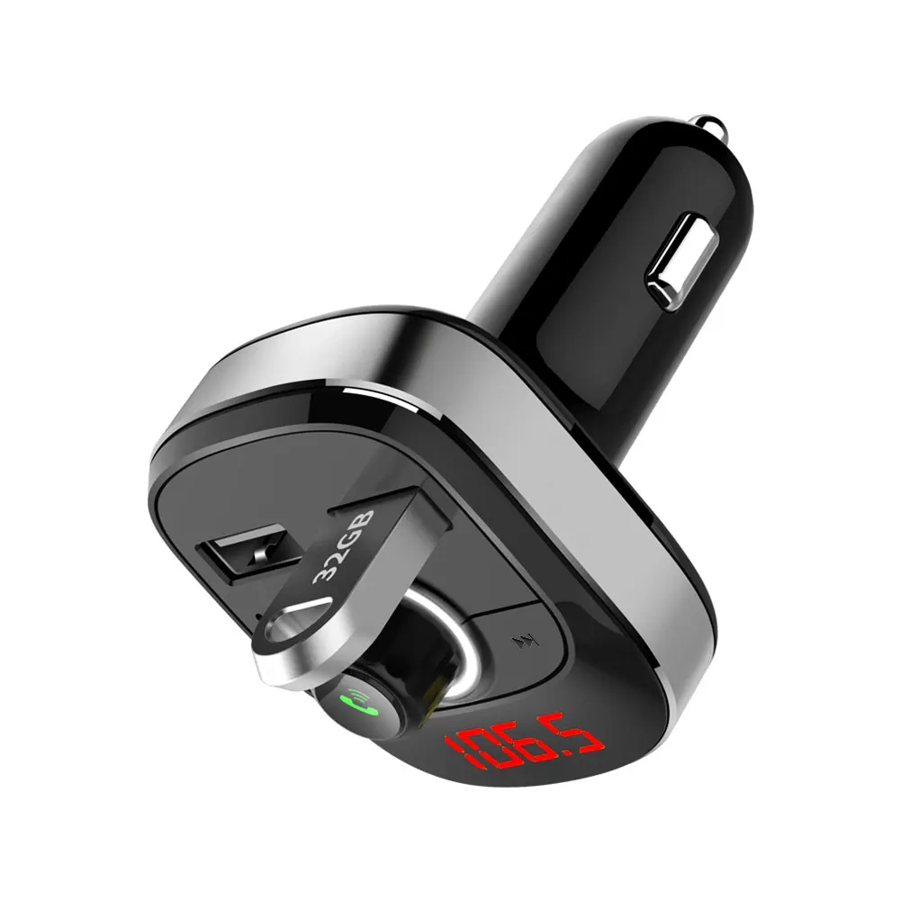 T19 Bluetooth 5,0, умный автомобильный fm-передатчик, громкая связь, стерео музыка, MP3 плеер, fm-адаптер, поддержка TF карты, двойной USB, автомобильное зарядное устройство