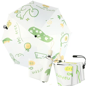 

Umbrellas 2020 New Creative Squirrel Pattern 5/3 Folding Umbrella Lightweight Foldable Parasol Women Men Umbrellas For Rain Gear