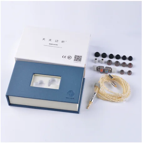 Оловянные аудио T3 1DD+ 1BA HiFi наушники в ухо двойной динамический привод HIFI наушники вкладыши с MMCX