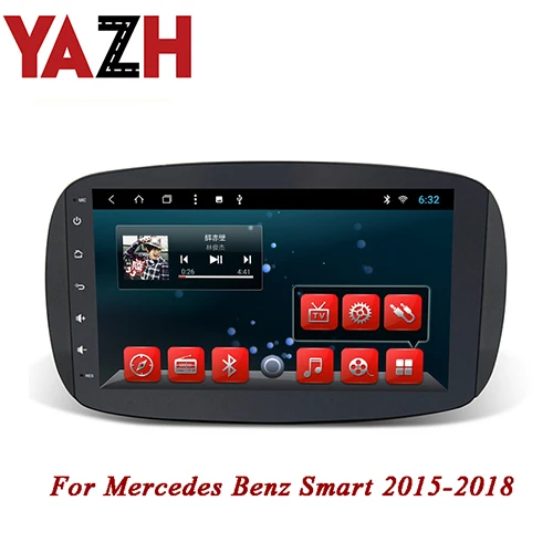 YAZH 9 дюймов ips экран gps для Mercedes Benz Smart Android 2 ГБ 32 ГБ мультимедиа навигация Авторадио - Цвет: 9.0 RAM 2GB ROM 32GB
