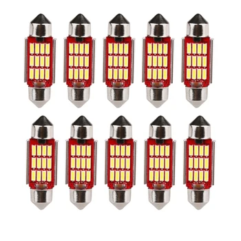 

100pcs 12V 24v Festoon Light C5W C10W 31mm 36mm 39mm 41mm Car LED 4014 SMD Car Interior Light Doom Lamp Reading Light