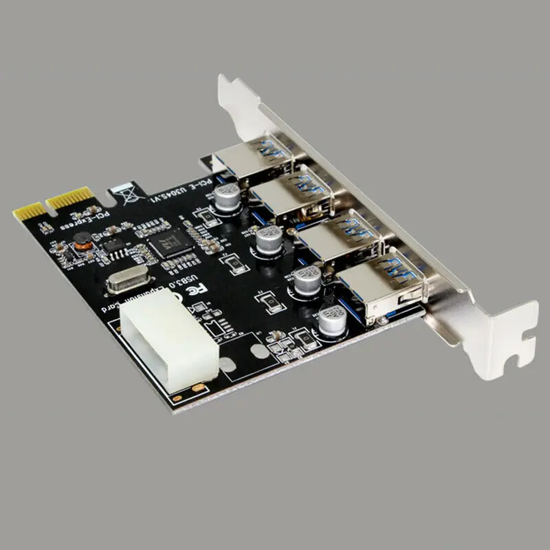 4 порта PCI-E к USB 3,0 концентратор PCI Express карта расширения адаптер 5,0 Гбит/с скорость для настольного ПК