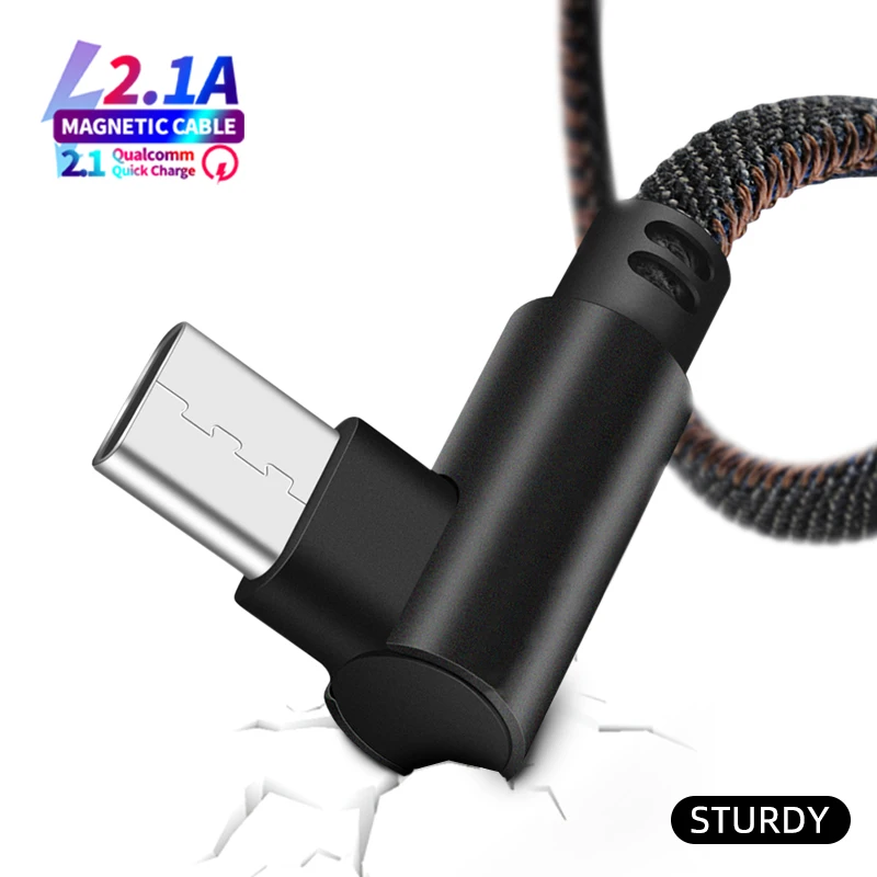 

2m USB Type C 90 Degree Fast Charging usb c cable Type-c data Cord Charger usb-c For Samsung S8 S9 Note 9 8 Xiaomi mi8 mi6