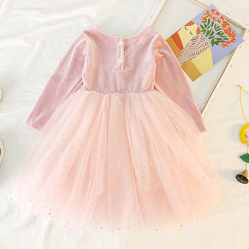 Baratos Vestido de niña primavera otoño adolescente encaje Floral vestidos elegantes para niños niña princesa vestido de fiesta vestido de flores para niños 5 años