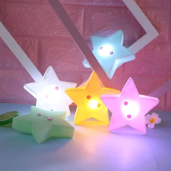 

Cute 3D Star Night Wall Sleeping Luminous toy Baby Kid Bedroom Home Decor Gift
