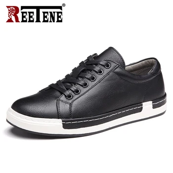 

Spring Men Casual Shoes Fashion Leather Lace Up Men Sneakers Comfortable Soft Walking Male Shoes High Quality Outdoor Men Shoes