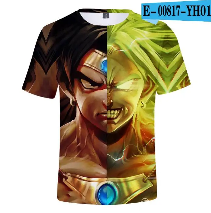 Новое поступление, крутая футболка с 3d принтом «Goku Dragon Ball Z» летние модные футболки с короткими рукавами для мальчиков, Аниме Драконий жемчуг Зет, детские футболки - Цвет: color at picture