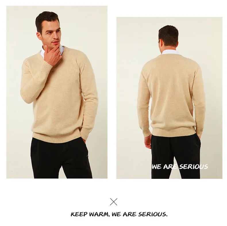 LONGMING свитер из мериносовой шерсти, Мужской пуловер с v-образным вырезом, зимний кашемировый свитер с длинным рукавом, теплый джемпер