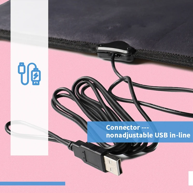 12 В USB автомобиль углеродного волокна с подогревом сиденья грелка для видов/детей дома и на открытом воздухе и автомобиль серый