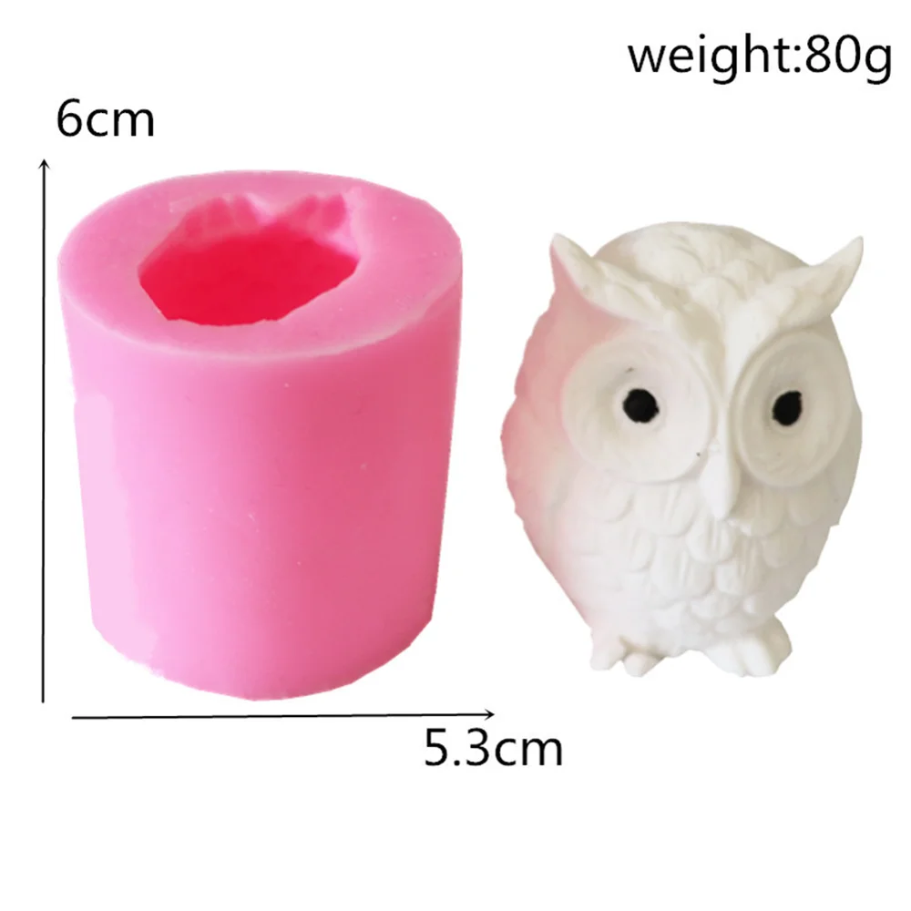 3d Owl Candle Making Mold Silicone Diy Handmade Clay Moulds For Plaster