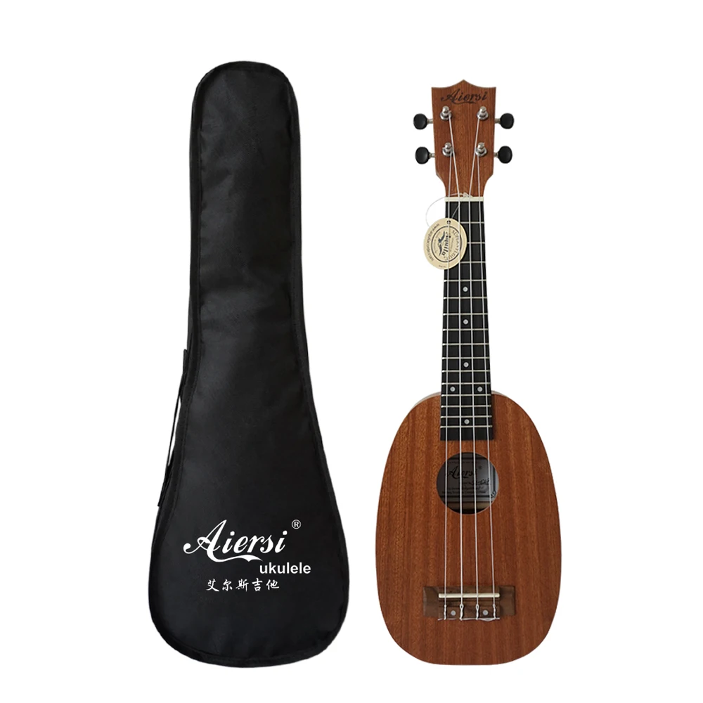

Aiersi brand pineapple ukulele soprano 21 inch mahogany body ukelele guitar