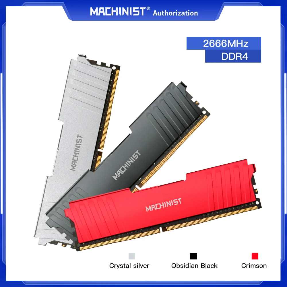 MACHINIST Motherboard Accessories DDR4 8GB 16GB Memory 2133MHz 2666MHz 3200MHz Support Desktop And Server RAM With Heat Sink desktop ram memory desktop memory server memory