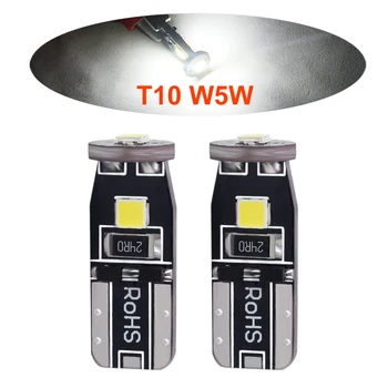 

2Pcs T10 W5W 194 3SMD 3030 LED Bulbs Car Interior Map Read Door License Plate Light Auto Parking Lamps Wedge Tail Side Light