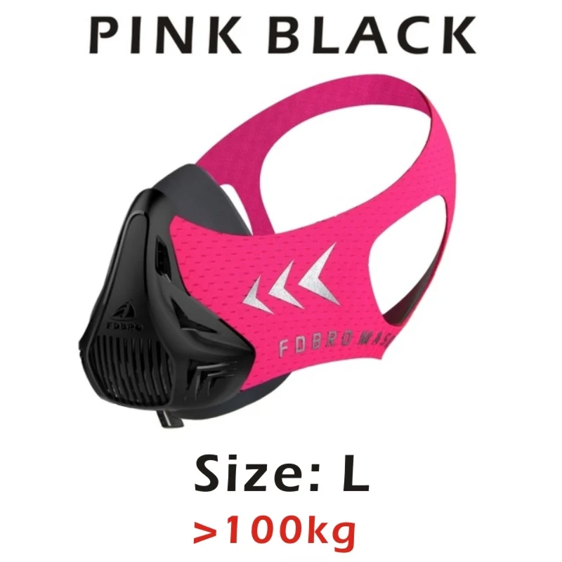 Pink Black L FDBRO фитнес-Тренировка бег сопротивление кардио подъемная Спортивная маска 2,0 маска для выносливости для фитнес-тренировок Спортивная маска 3,0 - Цвет: Pink Black L