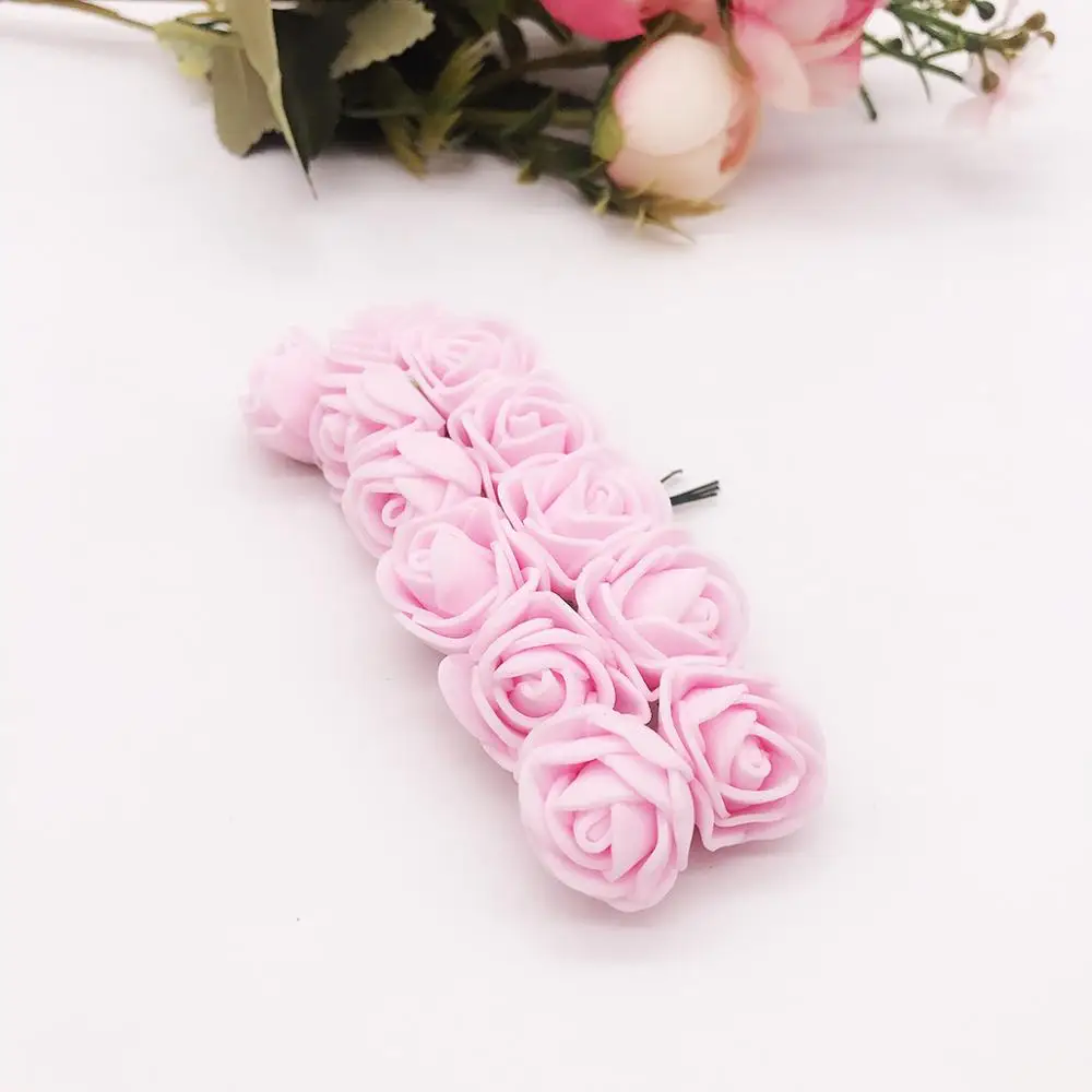 36/72/144 шт. 2 см Декоративные Teddy Bear розы из вспененного полиэтилена, искусственный цветок розы Букет для дома Свадебные украшения DIY ВЕНОК в форме искусственных цветов - Цвет: 11