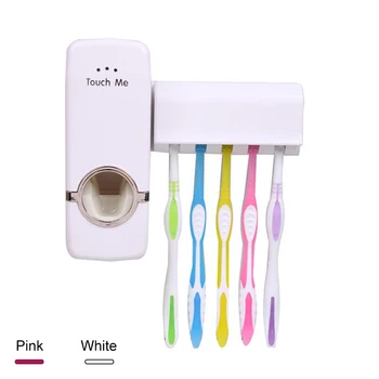 

Lazy Plastic Squeezed Automatic Toothbrush Holder Color Random Automatic Toothpaste Dispenser Free