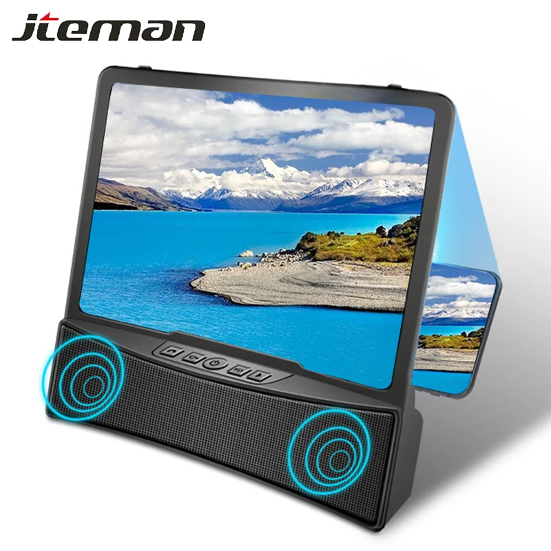 10 Inch 3D Mobile Phone Screen Magnifier Foldable Holder Bluetooth