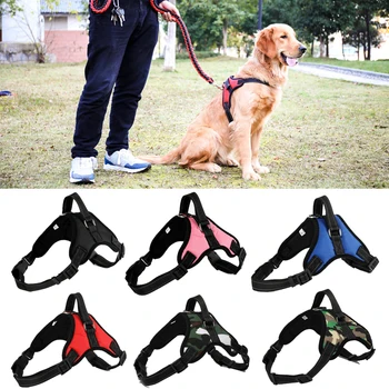 

Dog Harness Vest Leash Soft Adjustable Belt Harness Dog Clothes Walk Training Out Collar Hand Strap for Small Medium Large Dog