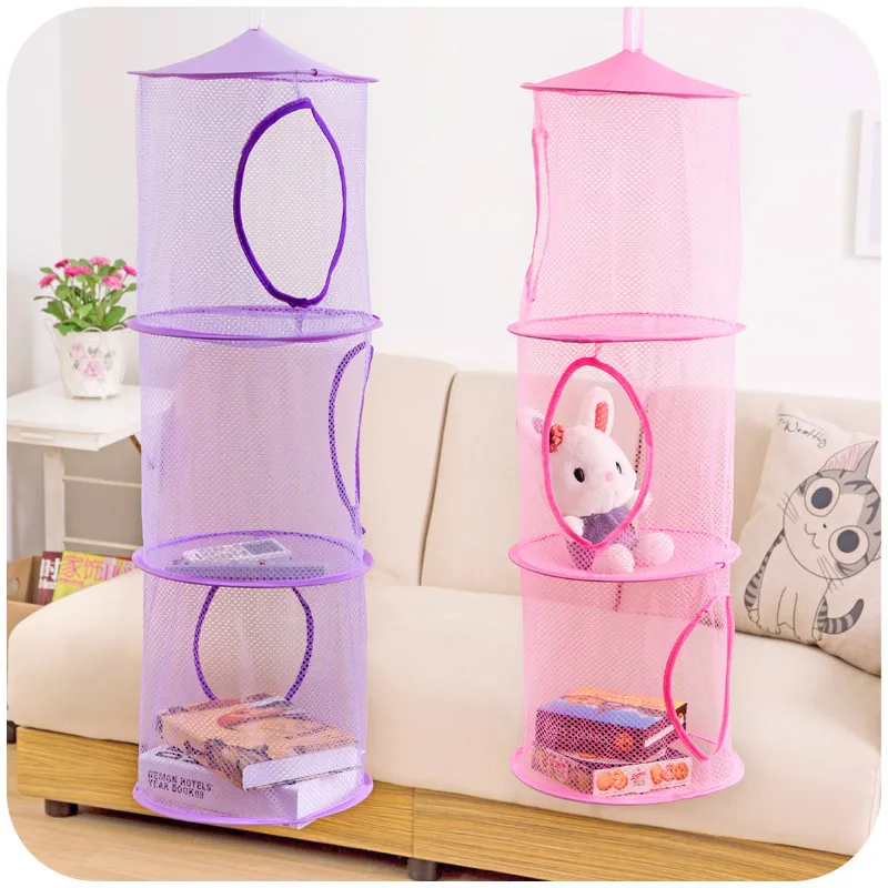Складная цилиндрическая корзина для хранения с 3 полками|basket bag|basket strainercloset system |