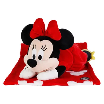 

Disney Mickey Stitch Winnie The Pooh Minnie Plush Toy Pillow Blanket Three-in-one Office Siesta Quilt Kids Gift Toy X5592