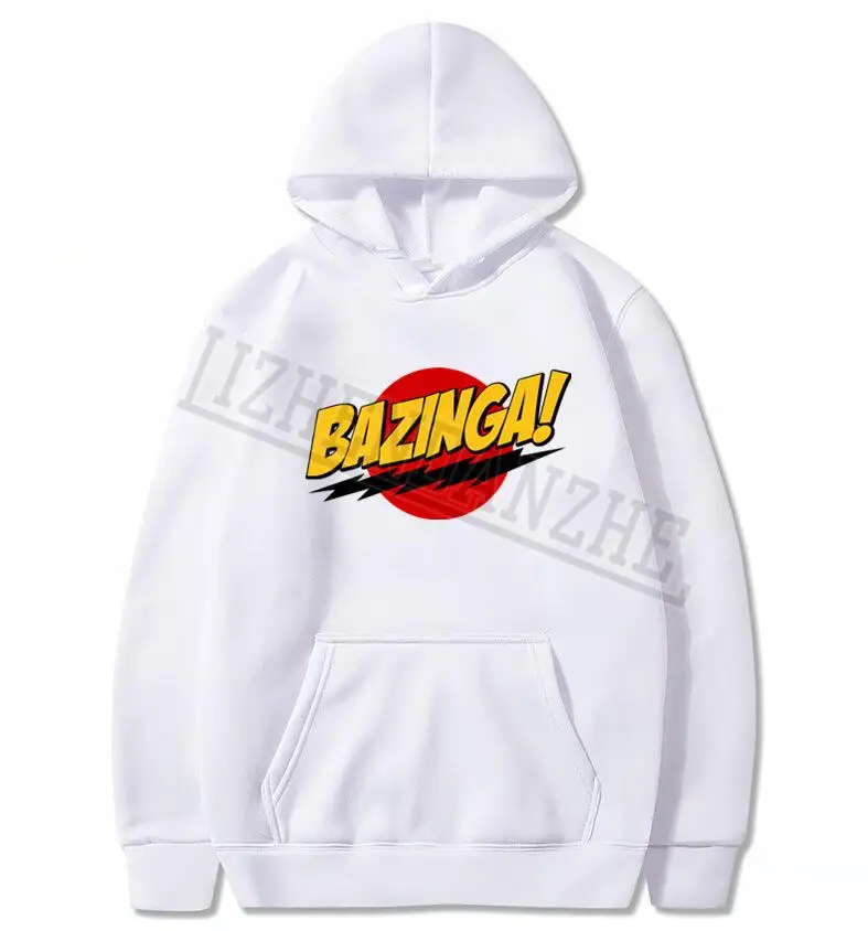 HanHent The Big Bang Theory толстовки BAZINGA Sheldon повседневные толстовки стильные женские толстовки с принтом топы - Цвет: Белый