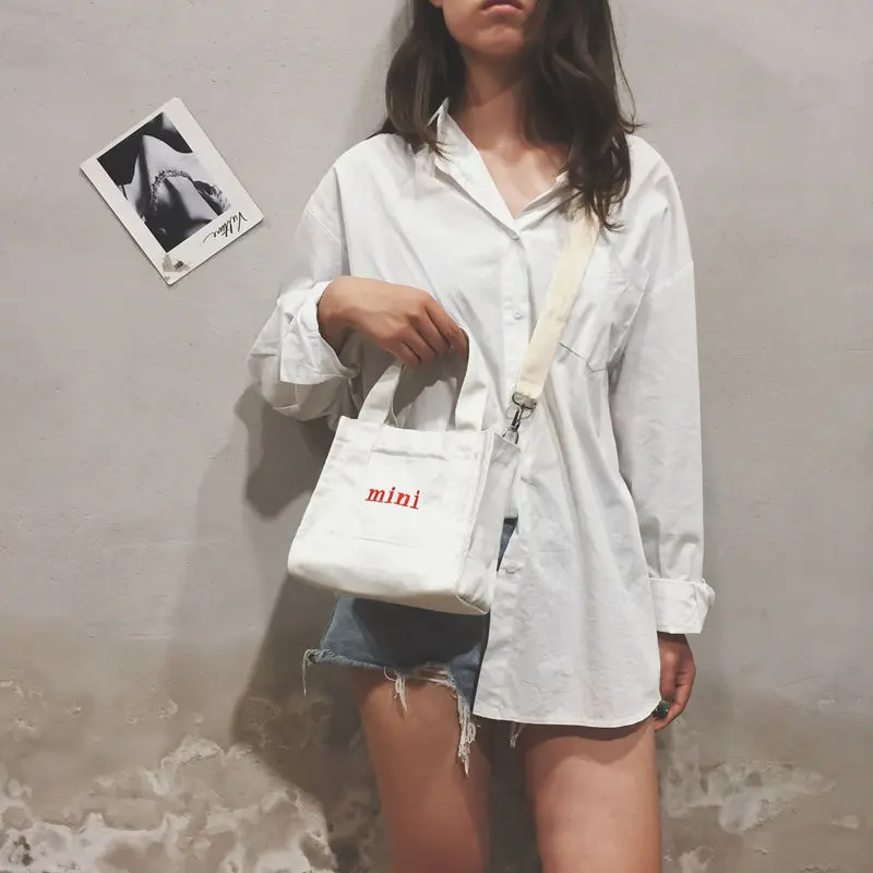 Холщовая Сумка женская стиль Мода корейский стиль INS супер огонь сумка на плечо простая Универсальная Мода Мори серия плечо