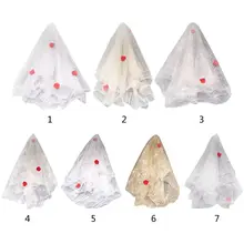 Невесты короткая Сетка Тюль свадебная вуаль романтическое мерцающее звездное небо головной убор с блёстками