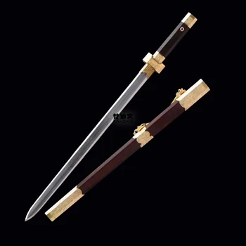 

Quality Handmade Folded steel Chinese Tang Dynasty Dao Copper fittings Eight sides Long Sword Sharp furnish and decorate