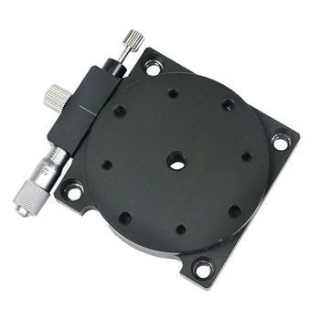 

R Axis RS125-L 125MM Manual 360 Degree Rotary Sliding Table Micrometer Precision Displacement Angle Adjust Platform Optical