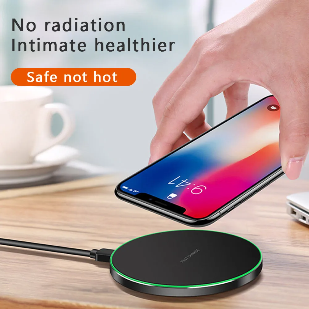 KISSCASE QI Беспроводное зарядное устройство для samsung Galaxy Note10 Plus Note 10 S9 S8 S10 Быстрая зарядка для iPhone 11 PRO Max 8 Plus