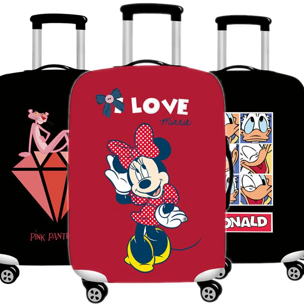 

Kawaii Mickey Luggage Cover 3D Protective Case Thicken Waterproof Elastic Minnie Suitcase Cover 18-32 Ince XL Travel Accessorie