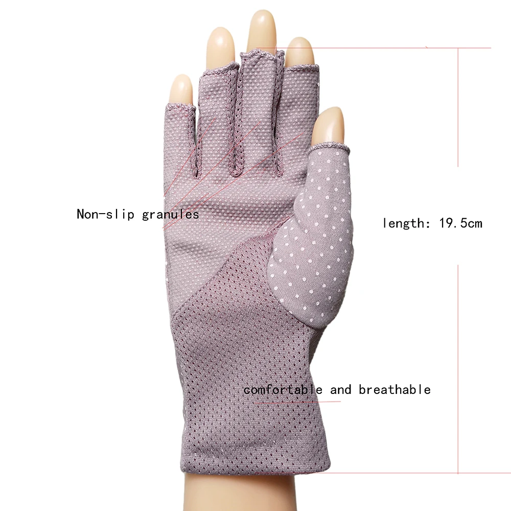 8 Pairs Fingerless Gloves For Women Uv Protection Wrist Length
